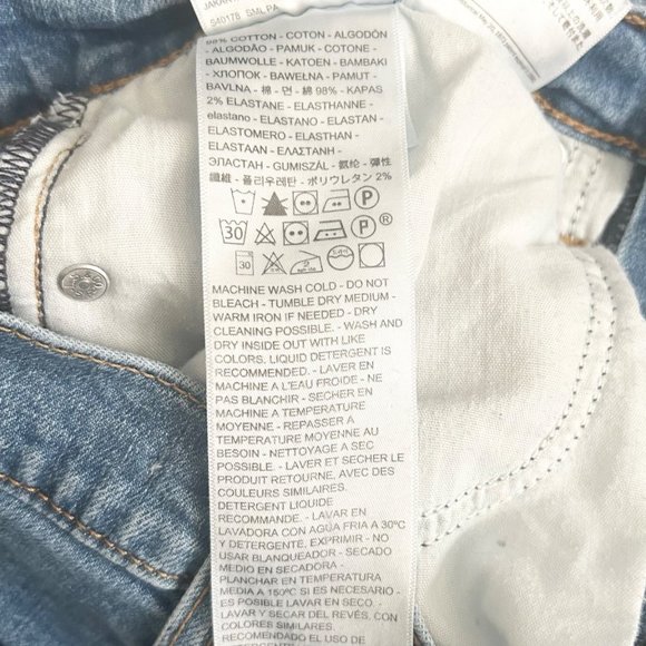 Levi's Wedgie Skinny Distressed Jeans with Button Fly - Picture 6 of 7